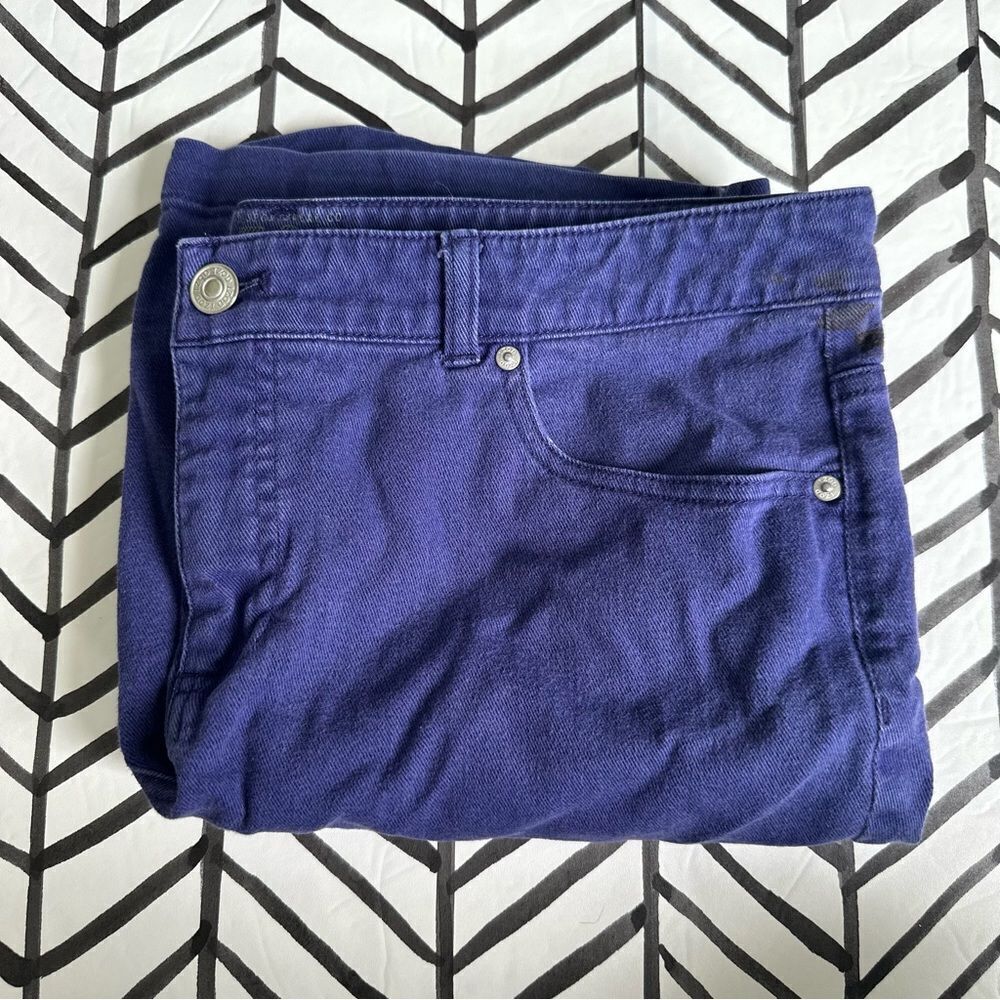 Izod Size 14 Deep Purple Bermuda Denim Shorts